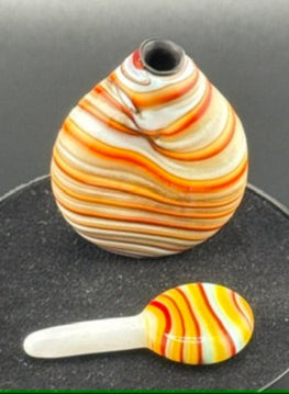 Hand blown Murano Oil Container: - 1 of 1 original Murano. Italy Hand Blown Oil Bottle