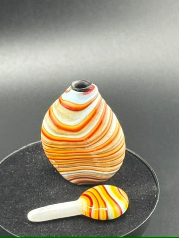Hand blown Murano Oil Container: - 1 of 1 original Murano. Italy Hand Blown Oil Bottle