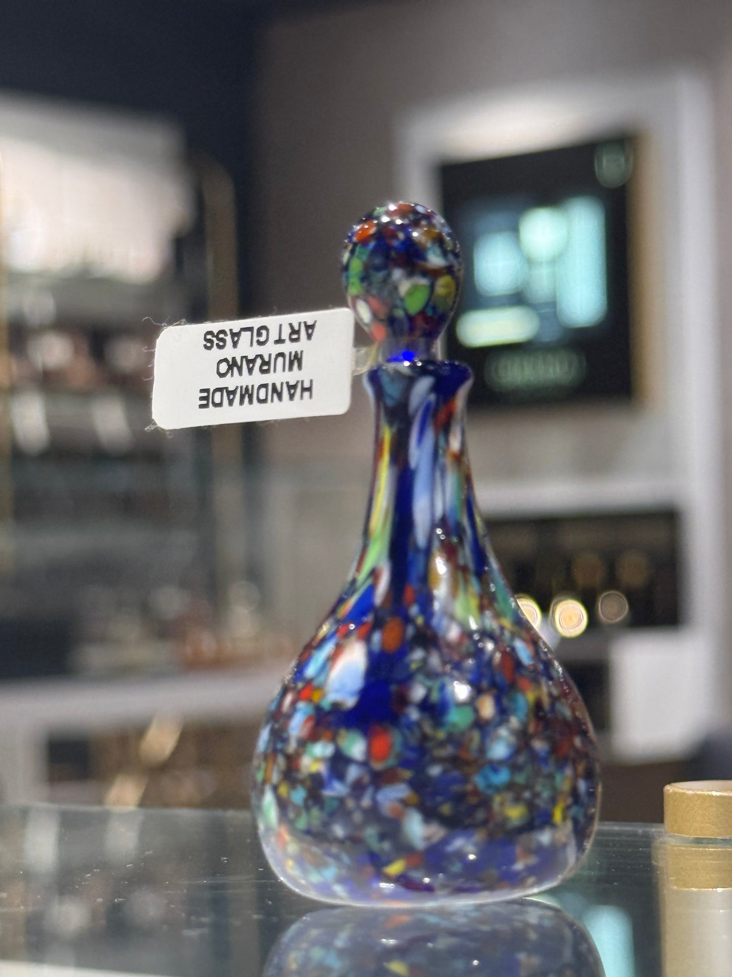 Hand blown Murano Oil Container: - 1 of 1 original Murano. Italy Hand Blown Oil Bottle